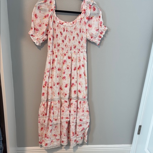 Floral Puff Sleeve Dress - Picture 1 of 2